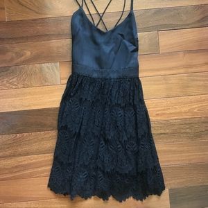 Urban Outfitters black lace strap dress size O